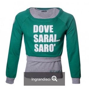 Italian soccer crop sweater